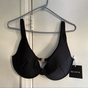 Fuller Bust Black Bikini Top